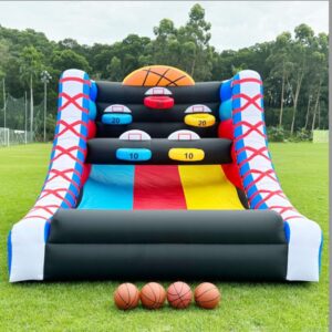 Inflatable basketball hoop shoot game for New Jersey party entertainment